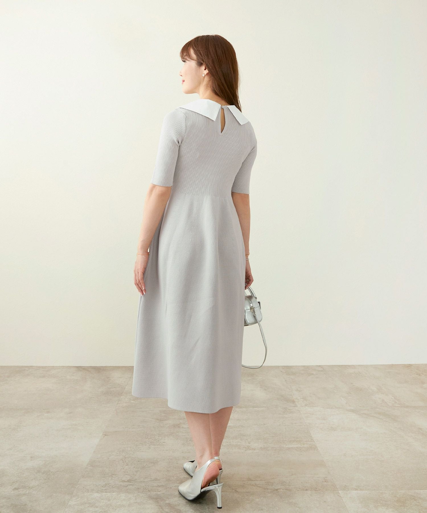 襟付き ニット ワンピース Liala×PG 全2色｜lpg321-1934【1