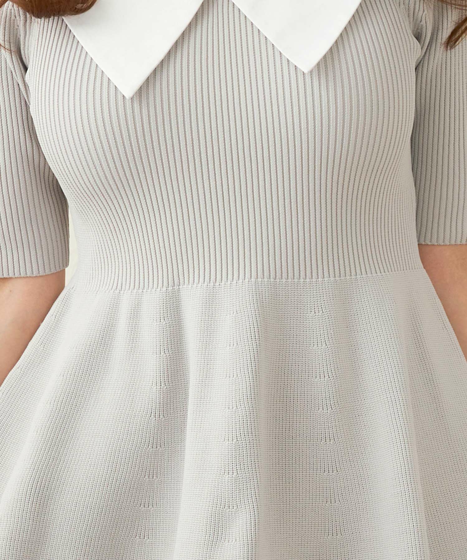 襟付き ニット ワンピース Liala×PG 全2色｜lpg321-1934【1