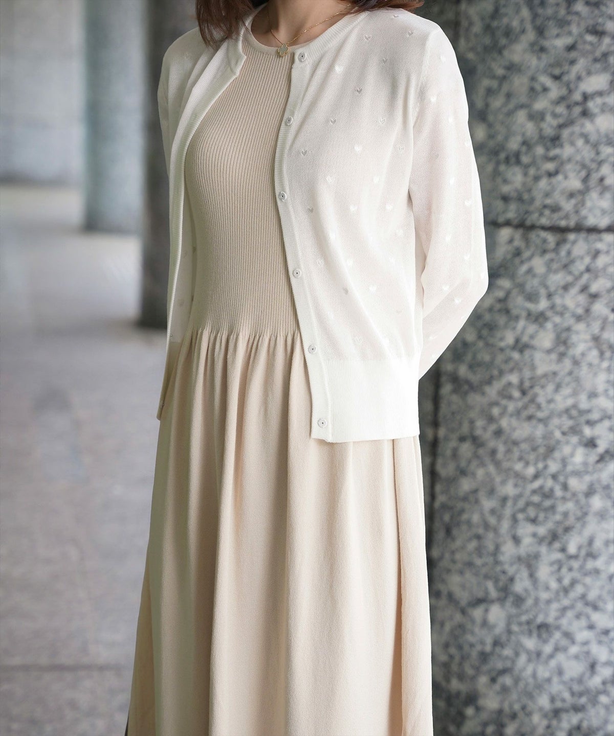 ワンピース/ラメ/サマーニット/ワンピース/チャコール/ベージュ/ブラック/S/M