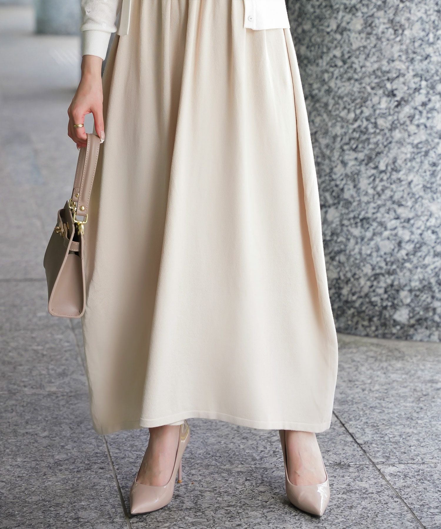 andmary ニットワンピース beige 土日限定 ANDMARY】Sailor knit mini dress