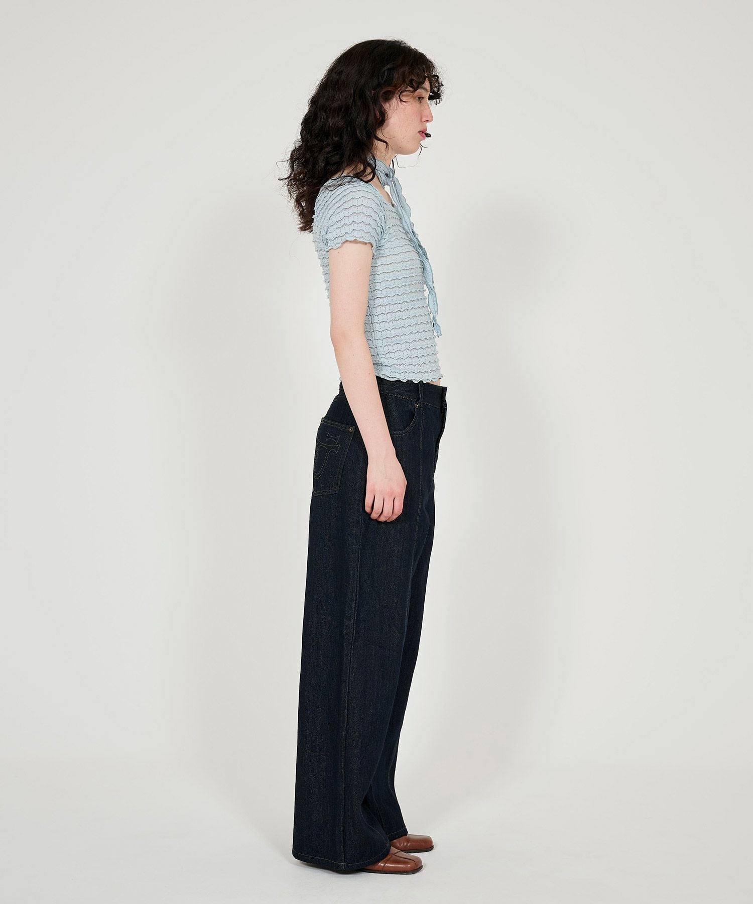 High&Lowウエスト デニムパンツ TINA：JOJUN 全1色｜tnj721-0844【2