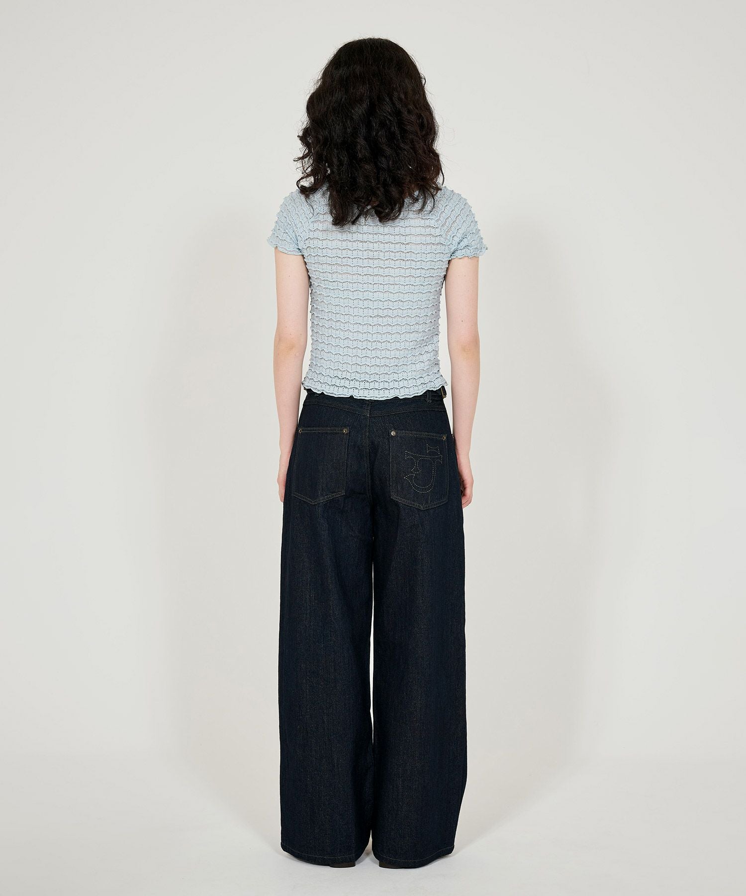 High&Lowウエスト デニムパンツ TINA：JOJUN 全1色｜tnj721-0844【2