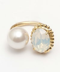 キャンディー パール リング Candy Pearl Ring 真鍮 クリスタル プラパール キャンディー パール リング Candy Pearl Ring （Liala）