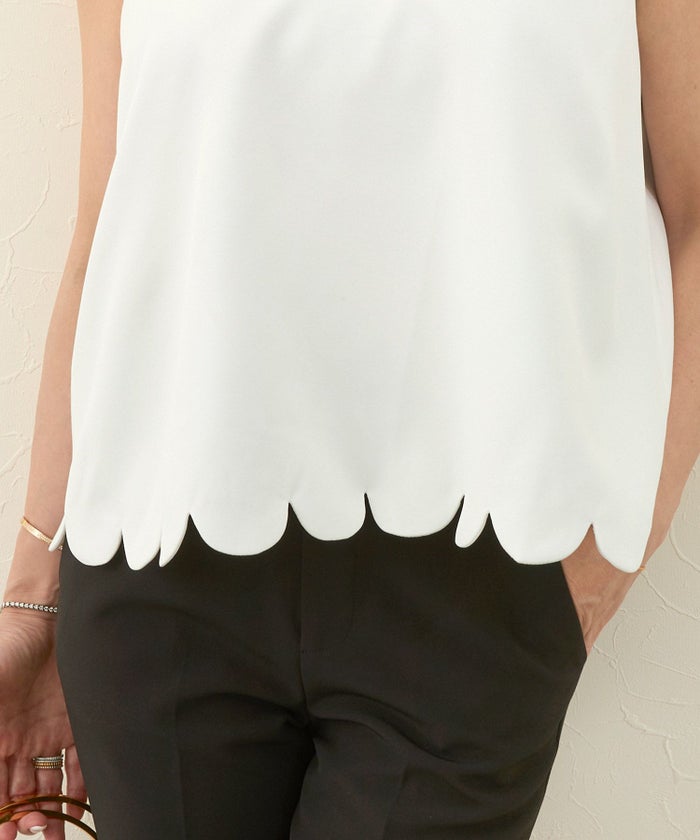 手洗い可 ブラウス トップス ノースリーブ 無地 夏 清楚 レディース きれいめ 大人可愛い 重ね着