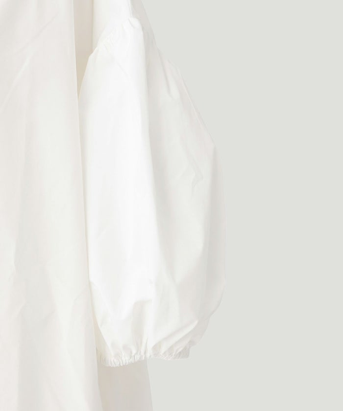 ブラウス/スタンド フリル カラー ブラウス/ホワイト/ブラック/M