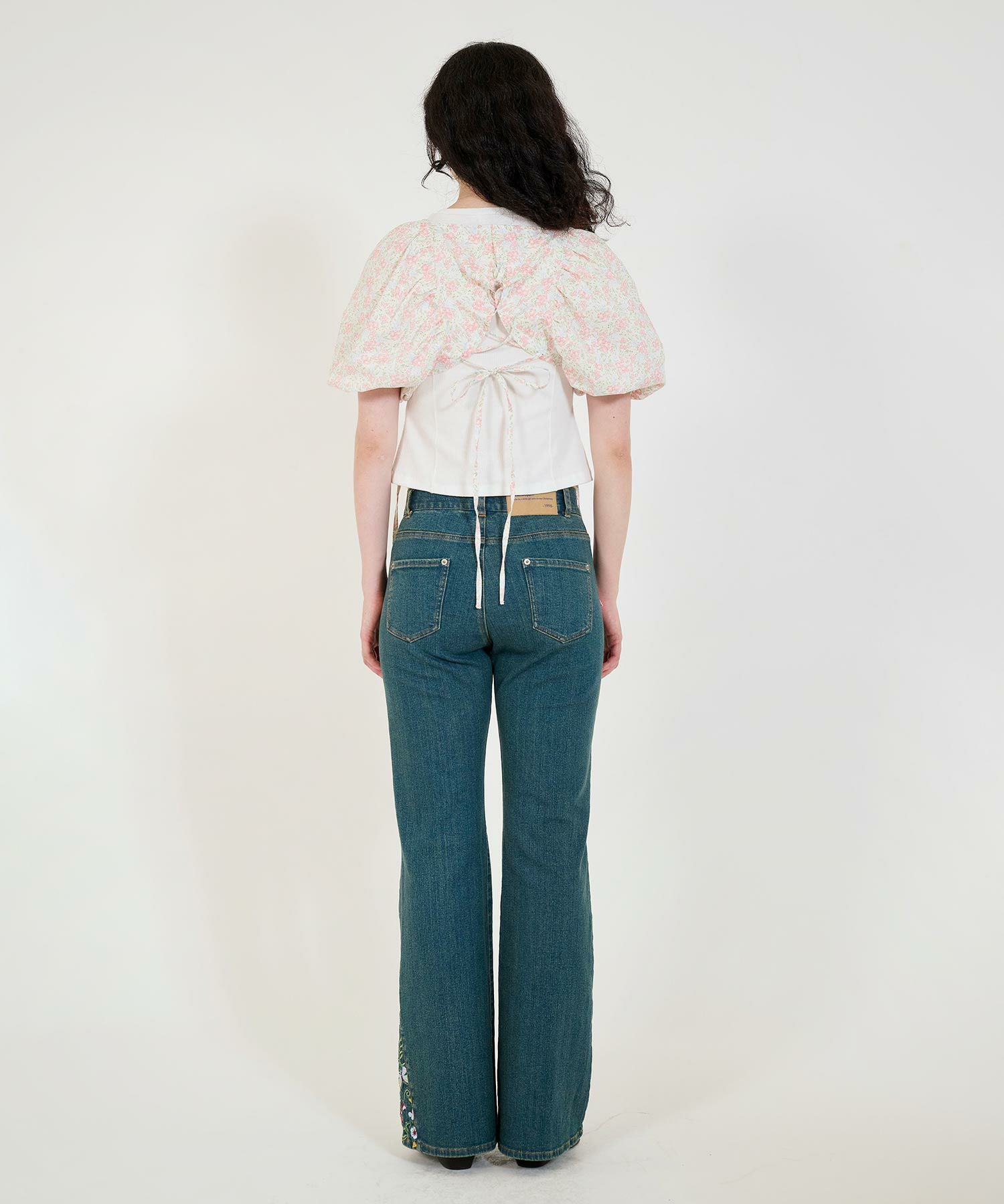 限定Price！SALE 小花柄 レースアップボレロ TINA：JOJUN 全2色