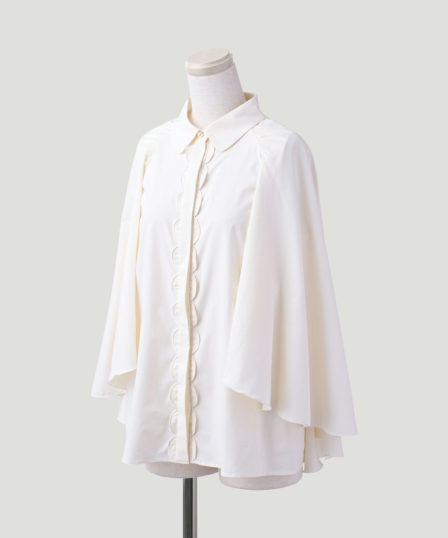 GW-SALE スカラップ ケープ ブラウス HUIT 全2色｜hit821-0104【1