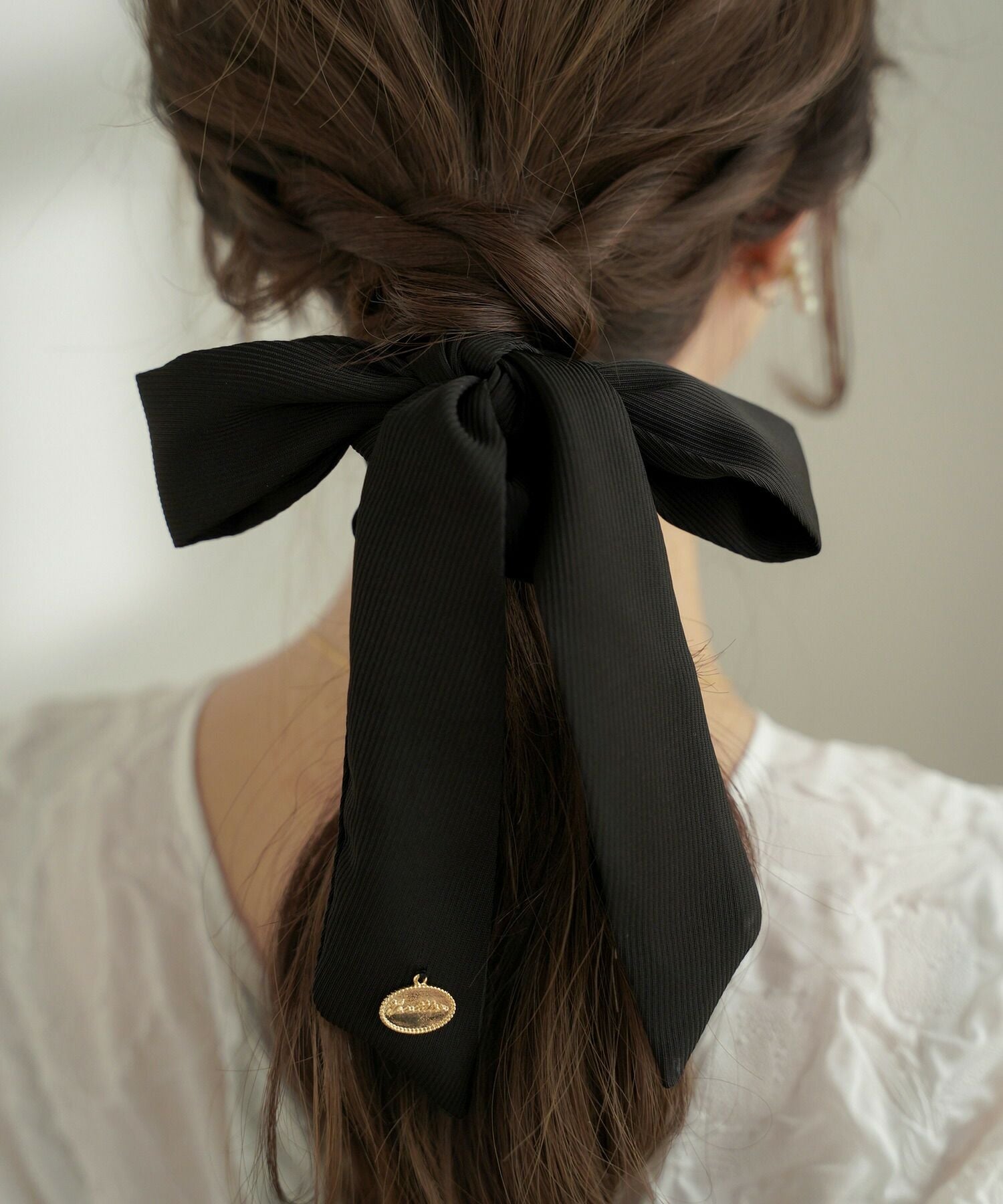 TIME-SALE vaniller オリジナルチャーム付き リボン シュシュ le reve