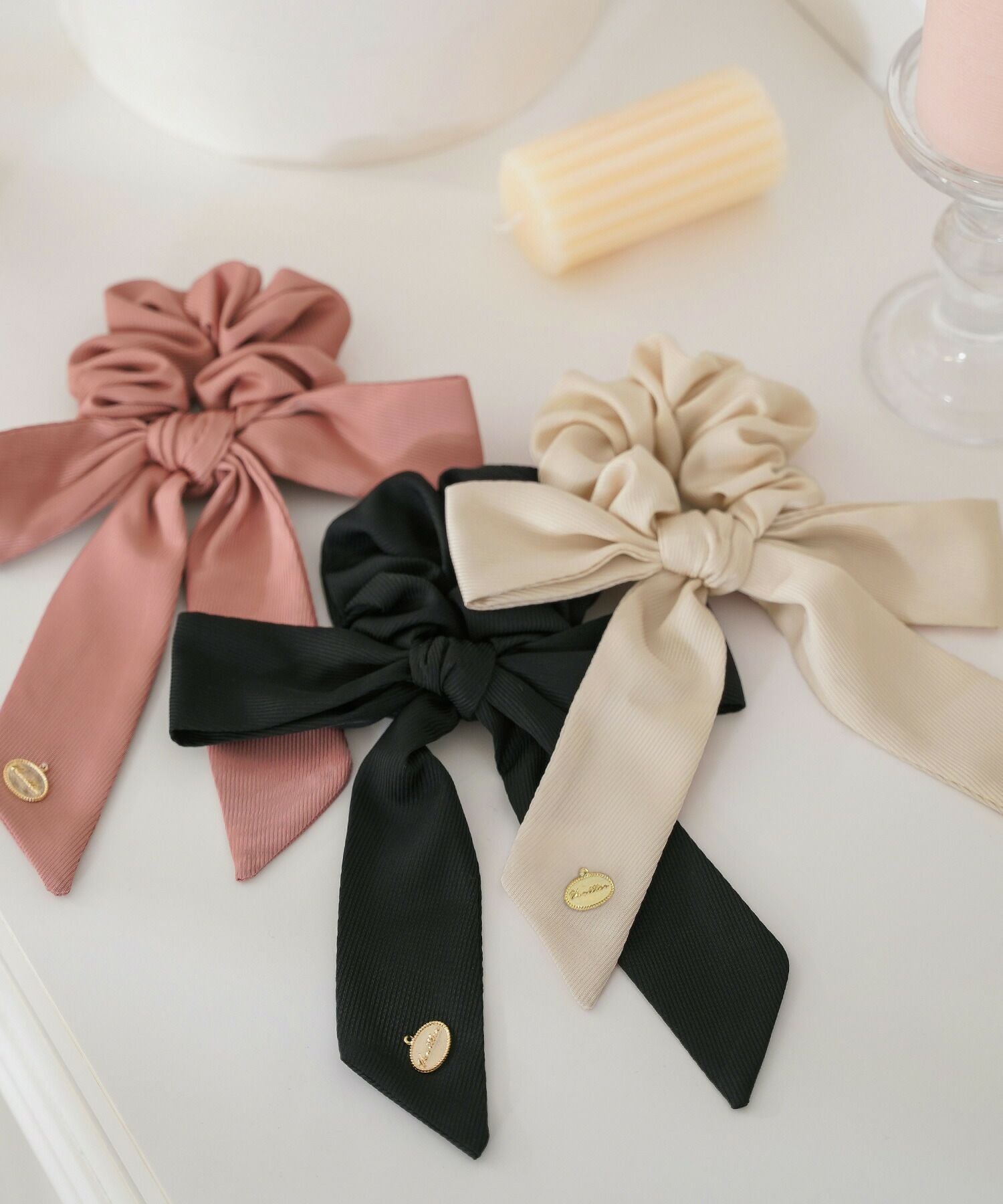 vaniller オリジナルチャーム付き リボン シュシュ le reve vaniller