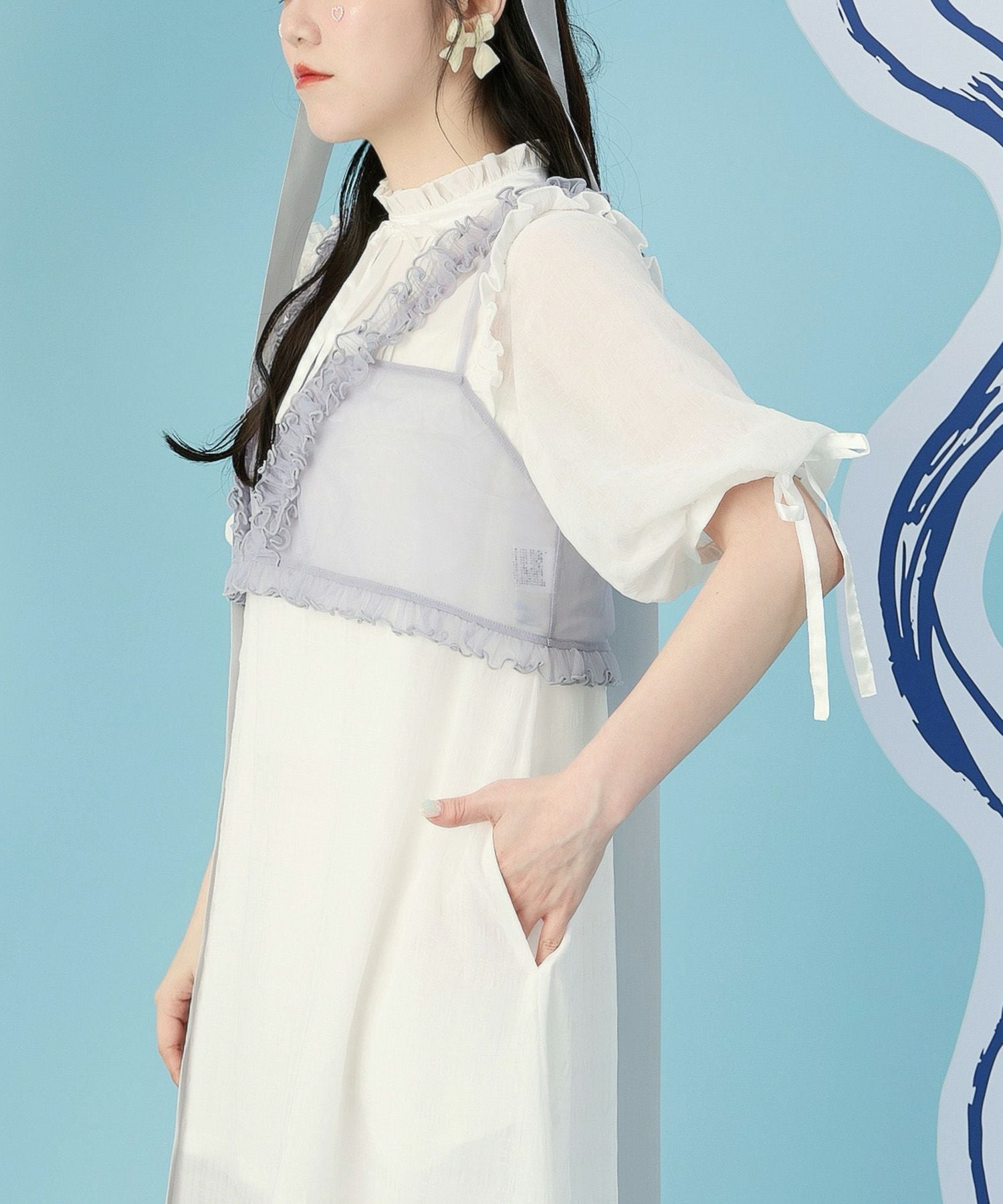 morii♡ ＊ ニコアンド ＊ みきてぃ シアービスチェブラウス ニコアンド［Make Stuff '26］みきてぃシアービスチェブラウスセット