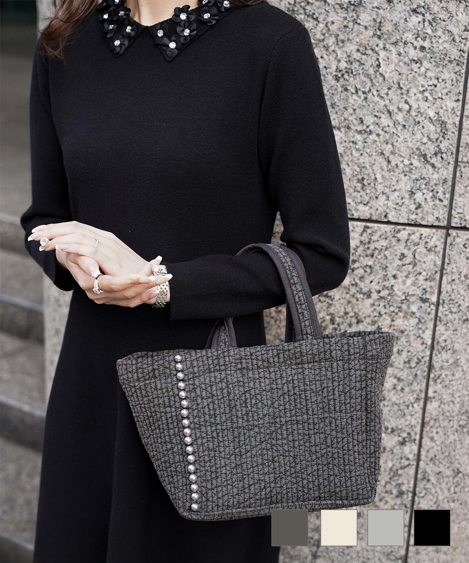 パールトリム ヌビ バッグ ミニ HUIT 全4色｜hit922-0151【9