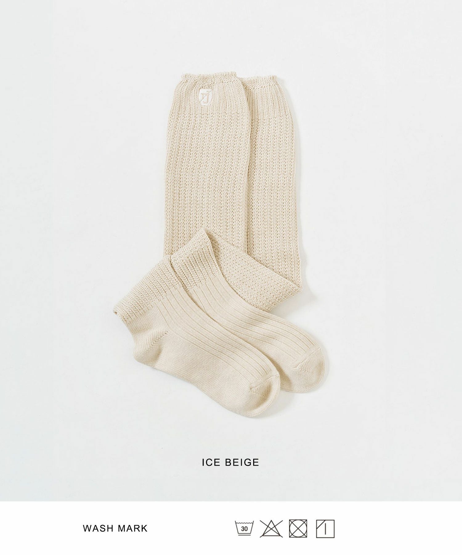 エンブレム刺繍入り ルーズソックス TINA：JOJUN 全4色｜tnj929-0855