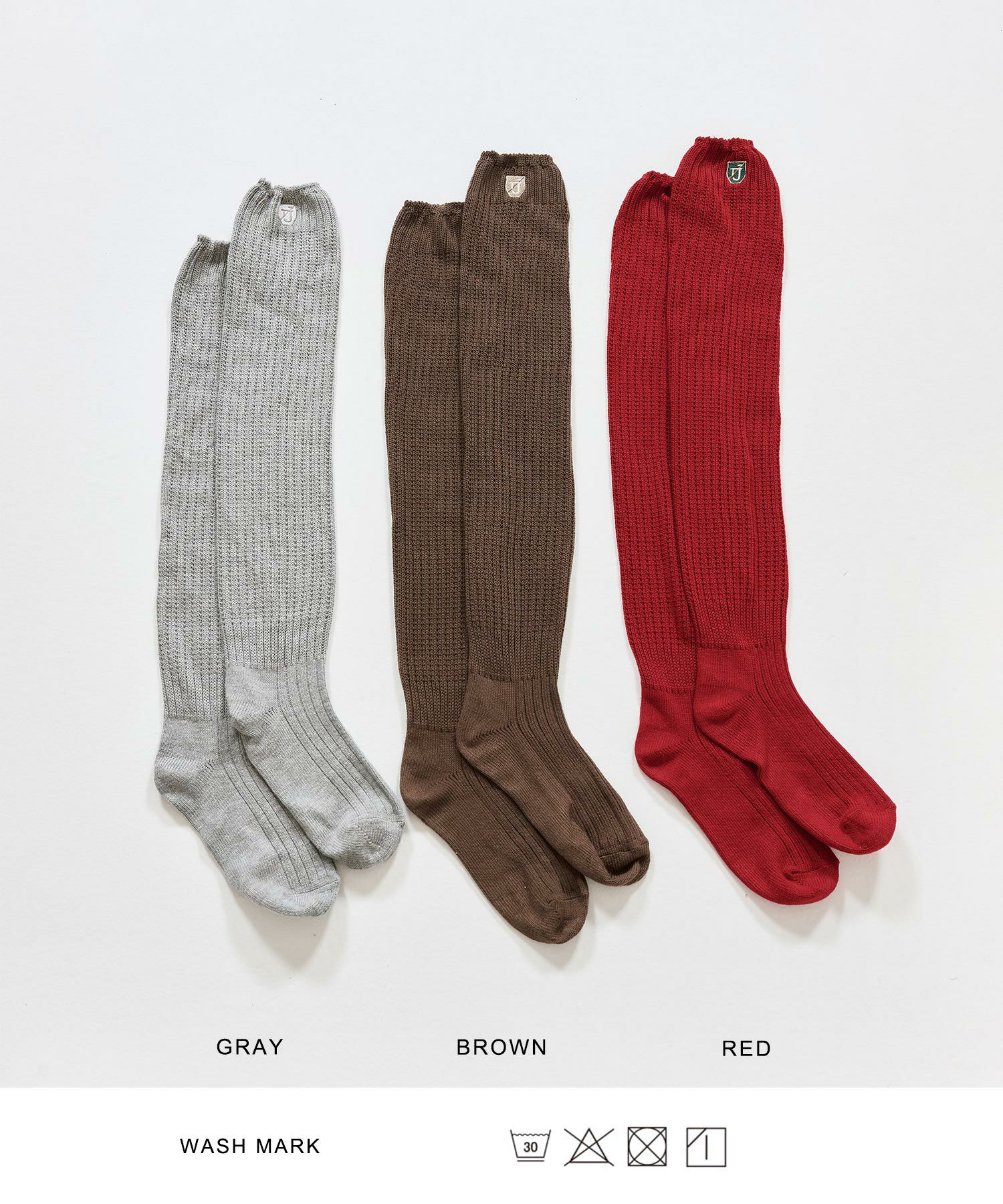 エンブレム刺繍入り ルーズソックス TINA：JOJUN 全4色｜tnj929-0855