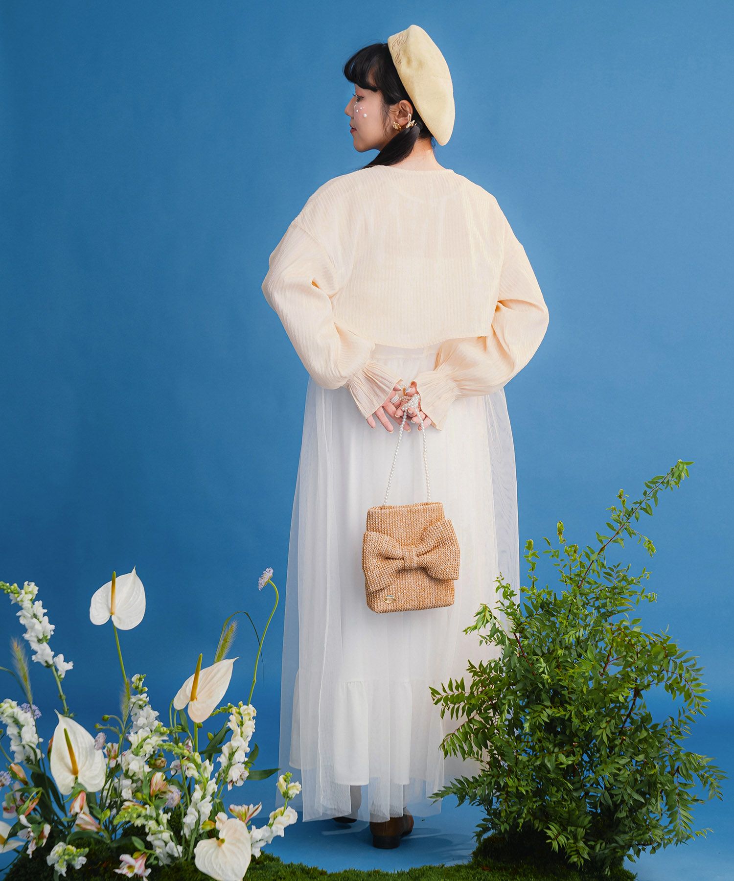 フロント リボン ボレロ miolite 全2色｜mio831-0056【1