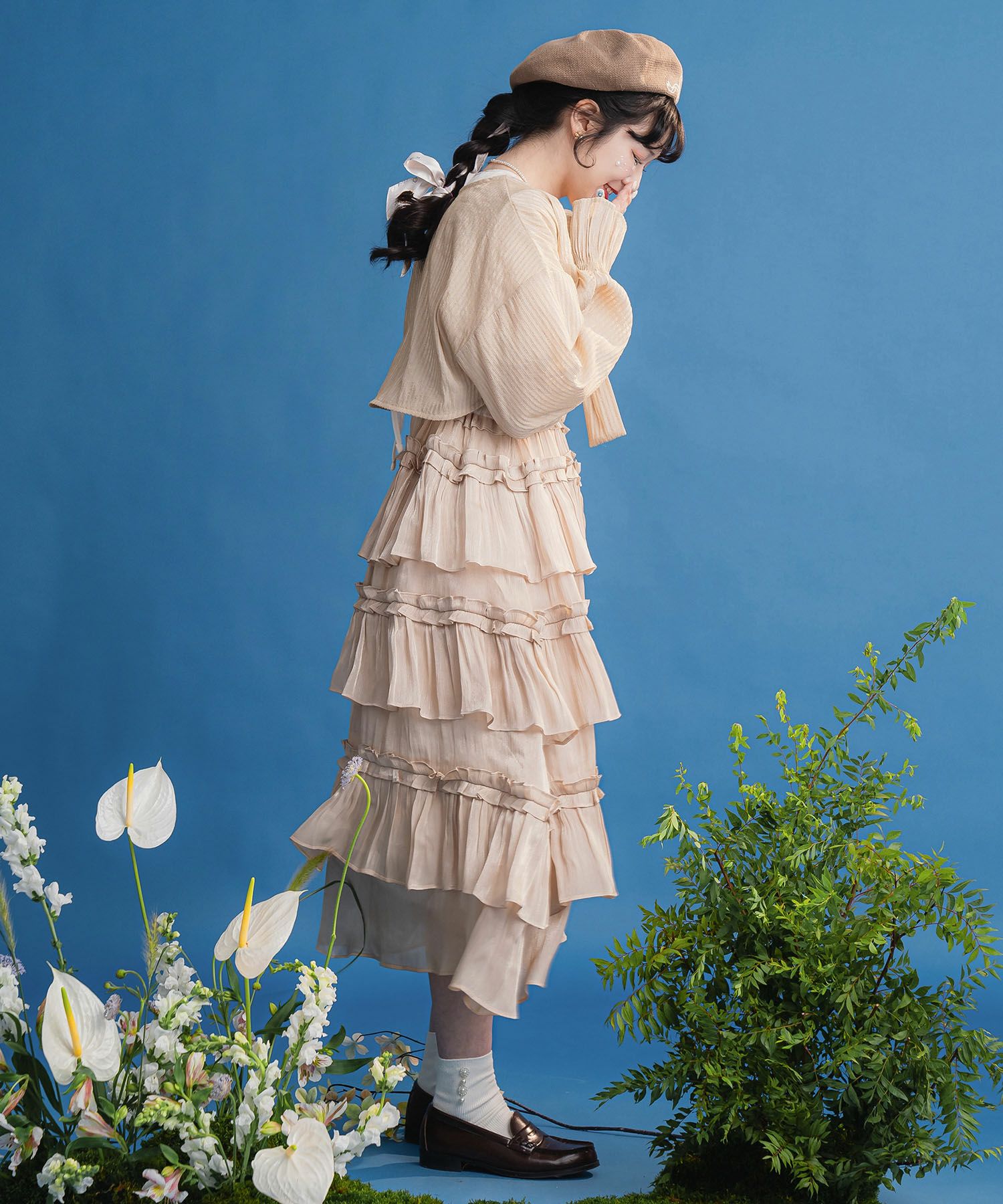 フロント リボン ボレロ miolite 全2色｜mio831-0056【1