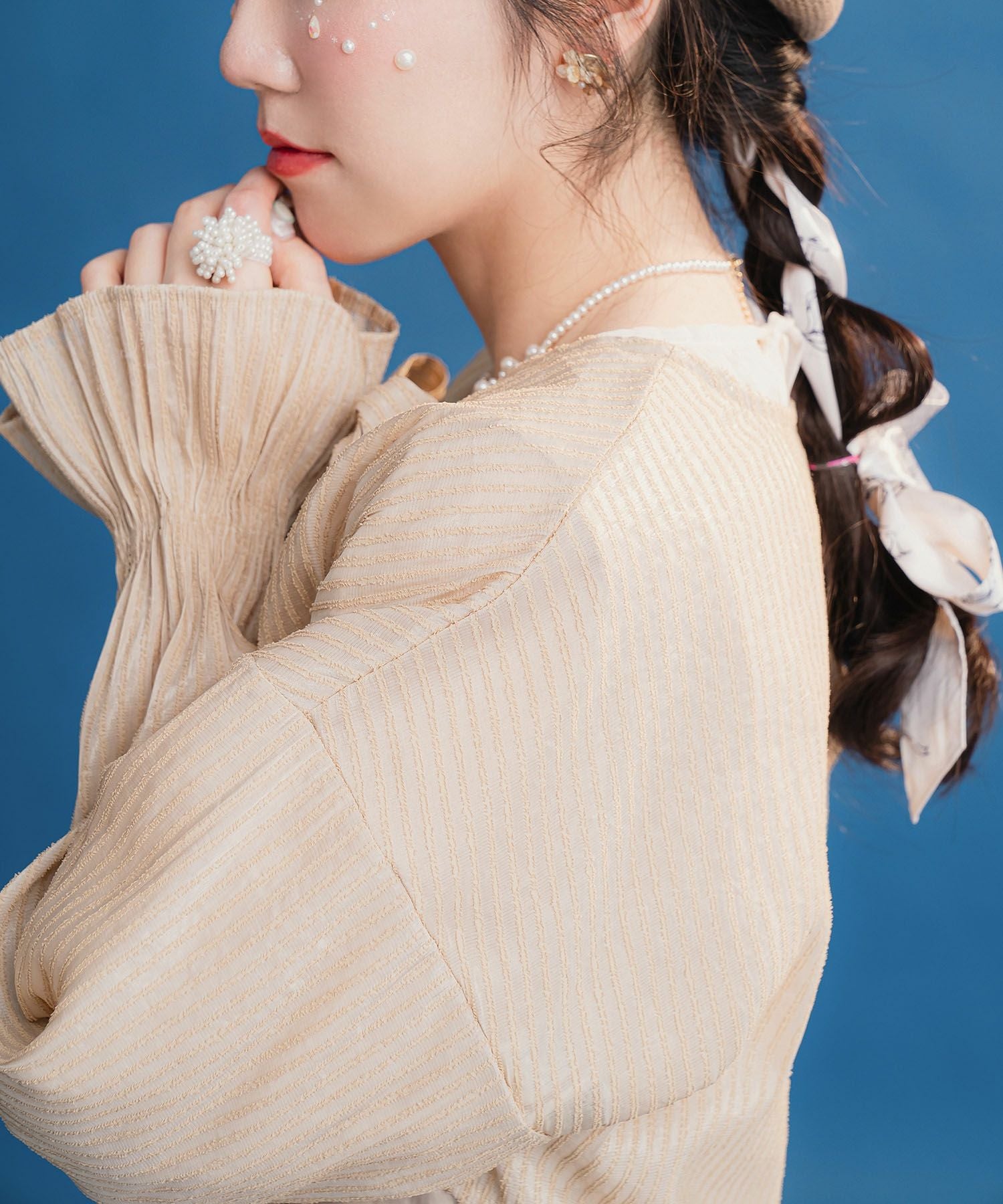 フロント リボン ボレロ miolite 全2色｜mio831-0056【1