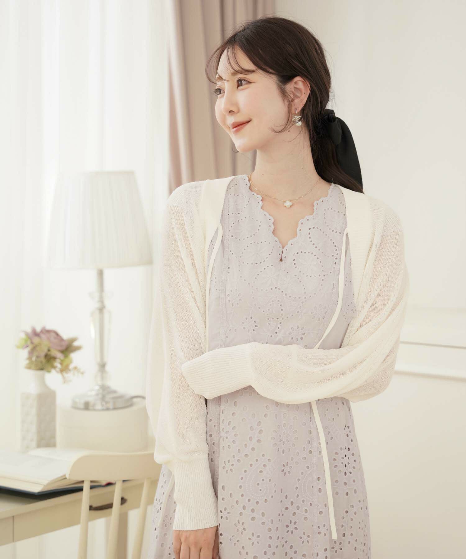 ラメ ニット ボレロ カーディガン le reve vaniller 全2色 ｜lvn421