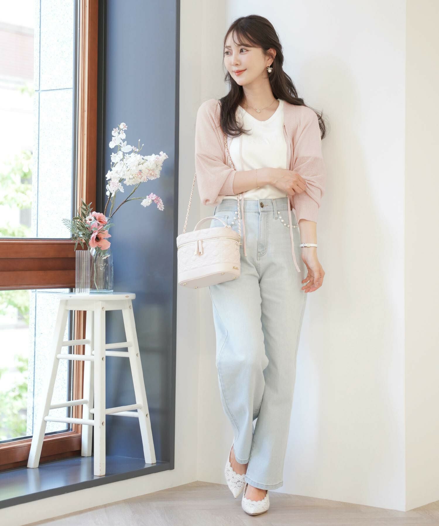 ラメ ニット ボレロ カーディガン le reve vaniller