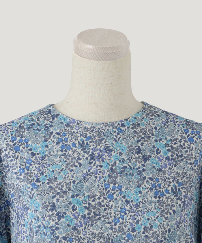 ワンピース/パフスリーブ/ロング/ワンピース/ブルー/ピンク/S/M