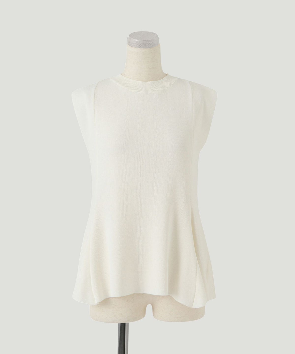 プルオーバー/セレクト/フレンチ/ペプラム/ニット/プルオーバー/ホワイト/ブラック/M