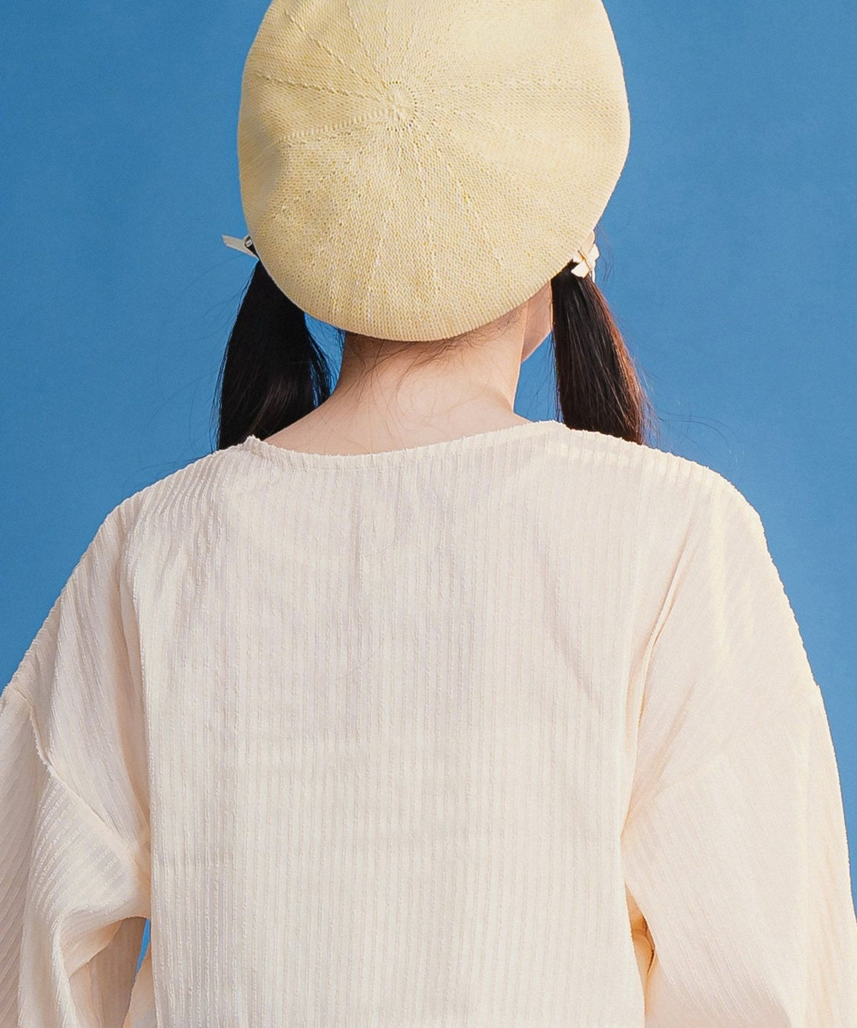 夏 おしゃれ ワンポイント ベーシック　ベレー/グレージュ/クリームイエロー