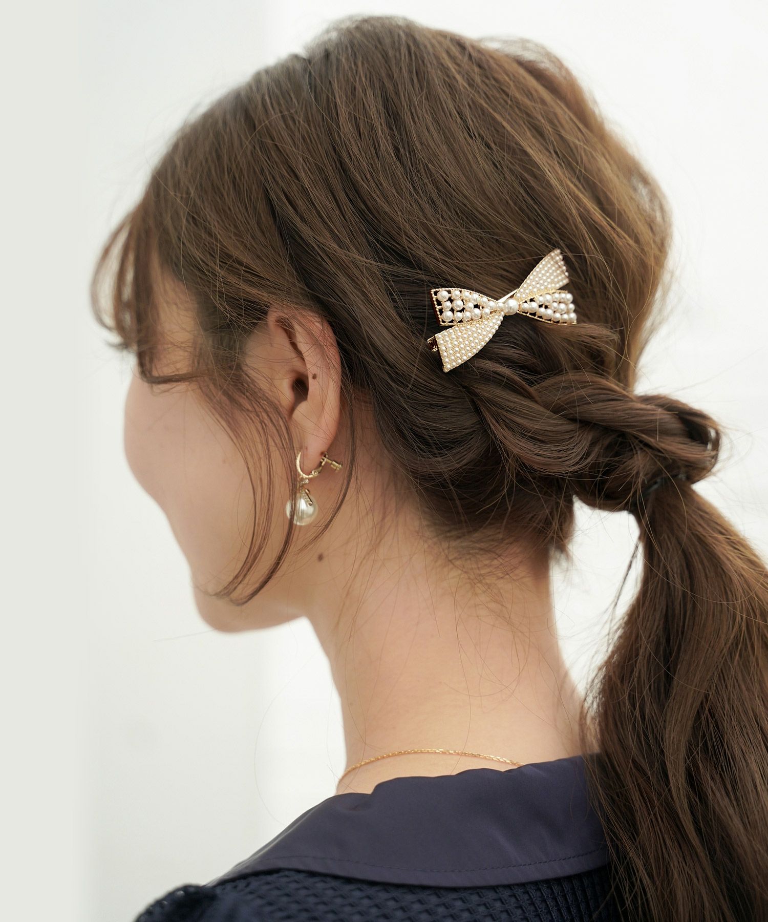 リボンモチーフ ヘアクリップ le reve vaniller 全2種｜lvn965-1882【1