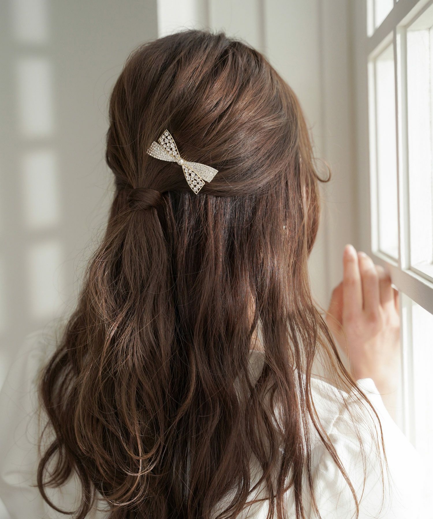 リボンモチーフ ヘアクリップ le reve vaniller 全2種｜lvn965-1882【1