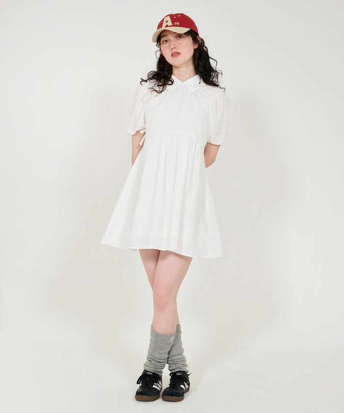 ワンピース/半袖/ミニ丈/シャツ