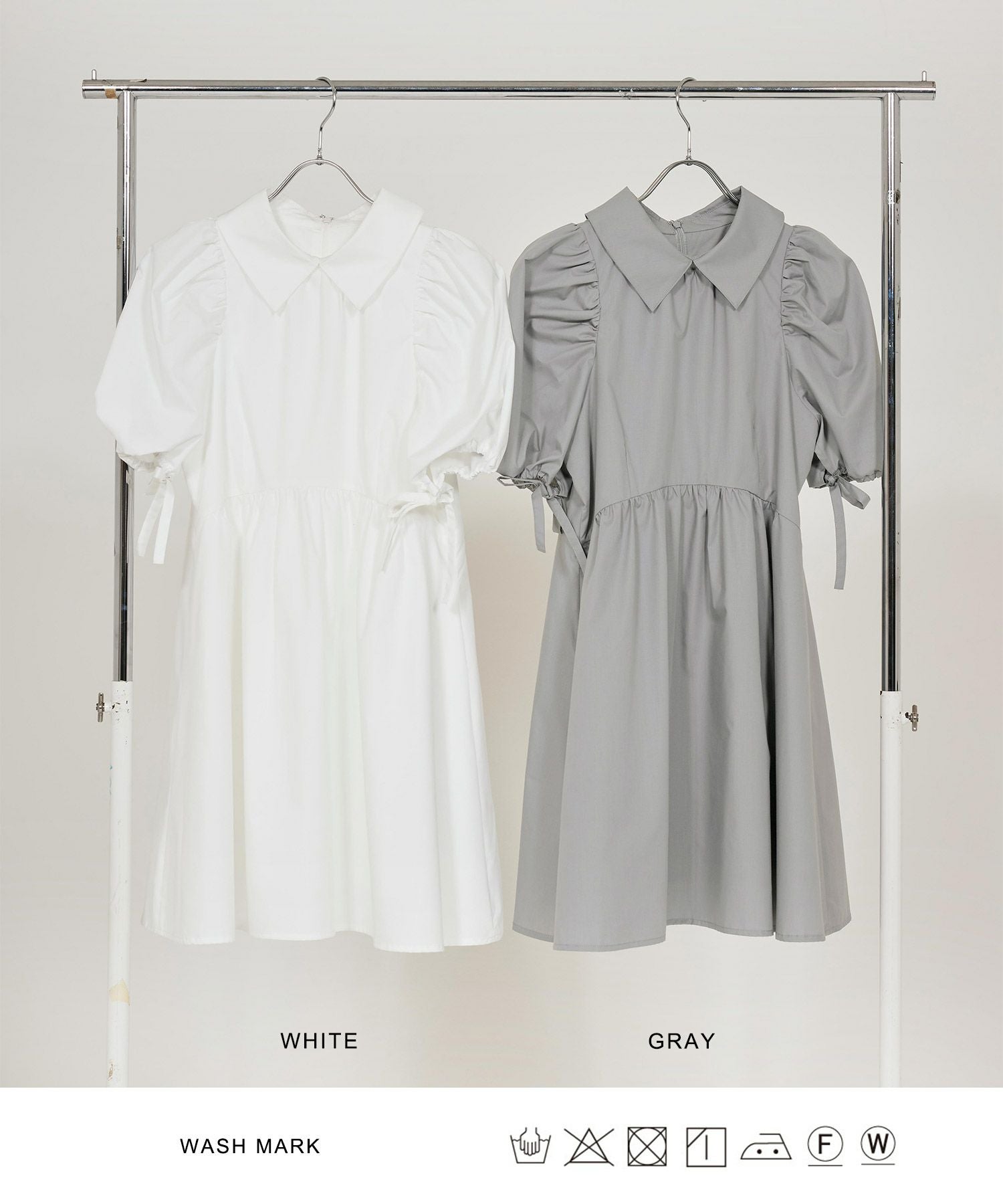 GWSALE ボリュームスリーブ ミニ丈ワンピース TINA：JOJUN 全2色
