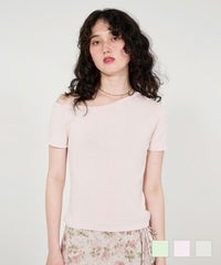 トップス/ニット/半袖/オフショルダー