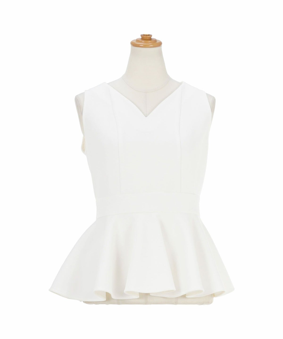 トップス 通販 ブラウス ペプラム レディース ノースリーブ 白 黒 春 夏 秋 かわいい 大人 ジョイントスペース