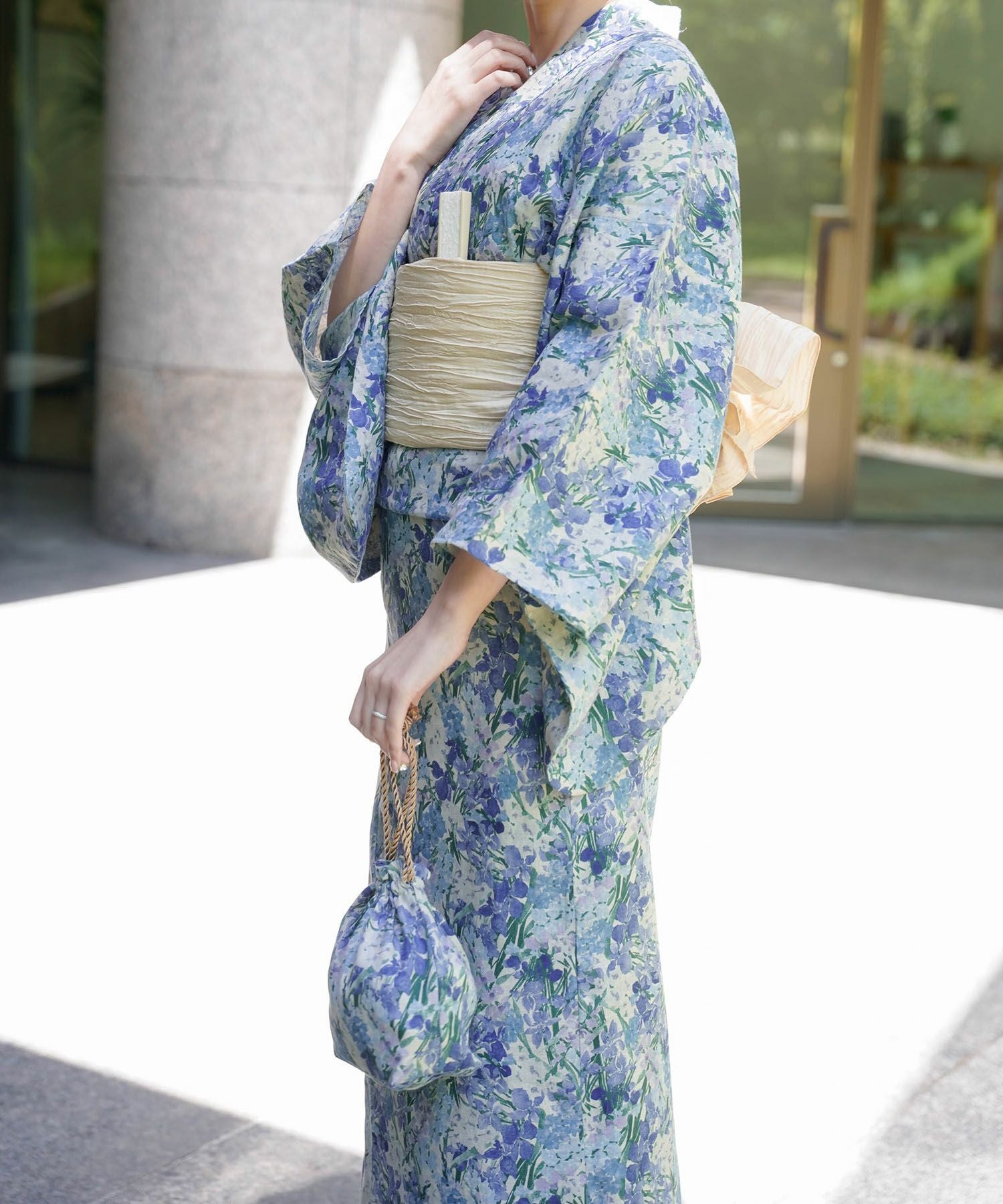 TIME-SALE 浴衣 兵児帯 セット Made with Liberty Fabric HUIT 全2色