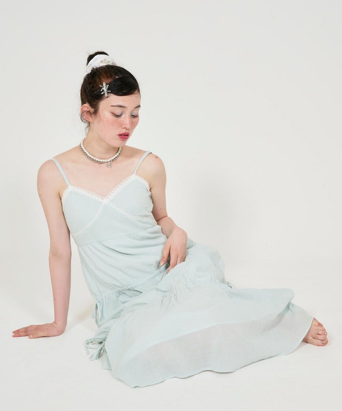 ワンピース/ロング/ドロスト/コットンレース