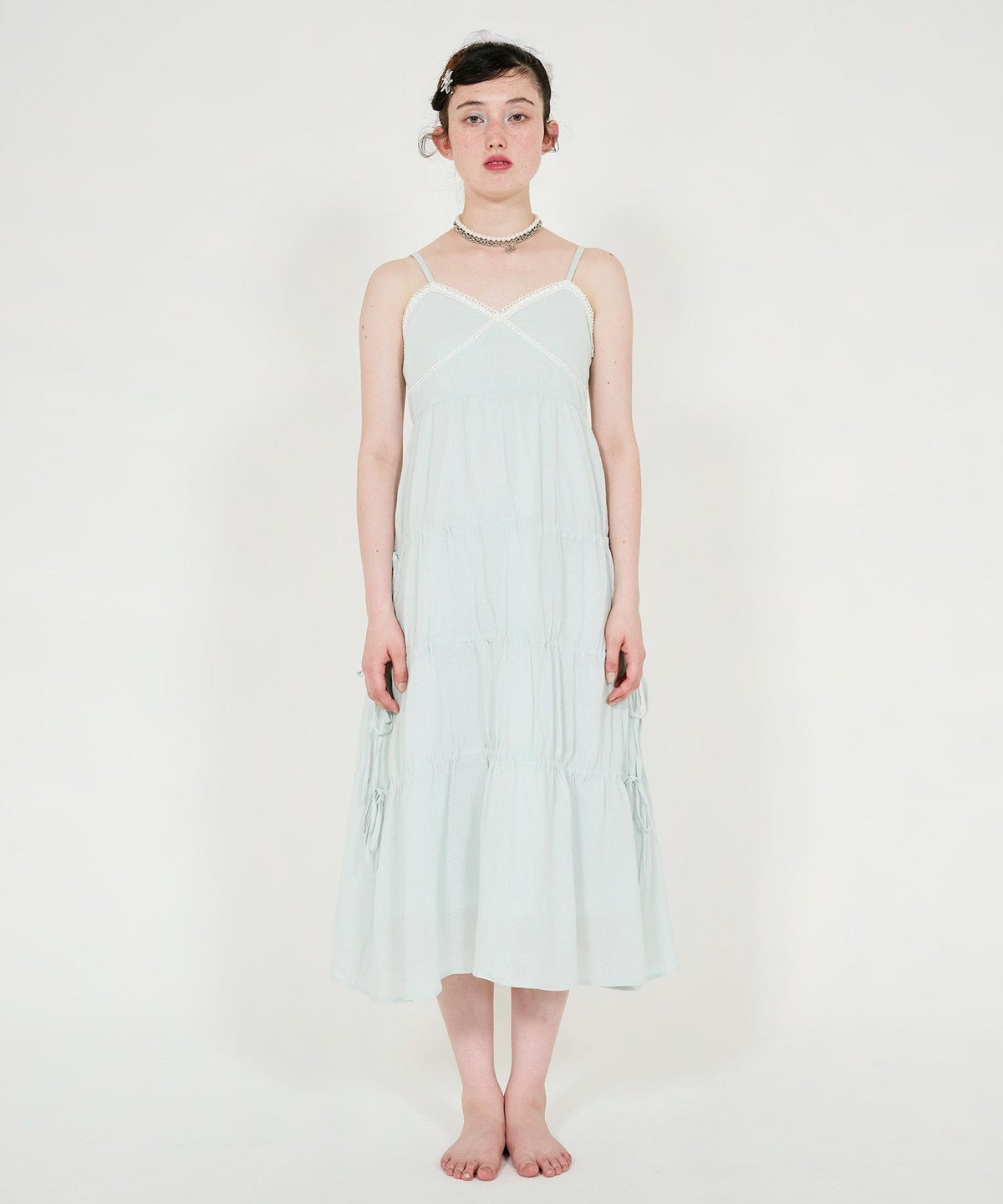 ワンピース/ロング/ドロスト/コットンレース