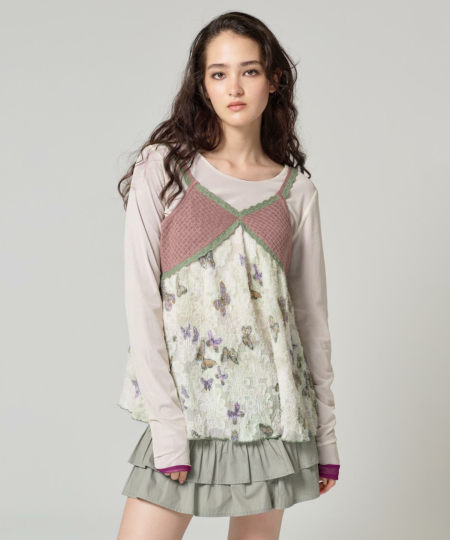 TINA:JOJUN ヴィンテージライク　ニットチュニック ヴィンテージライク ニットチュニック TINA：JOJUN 全2色｜tnj431-0888