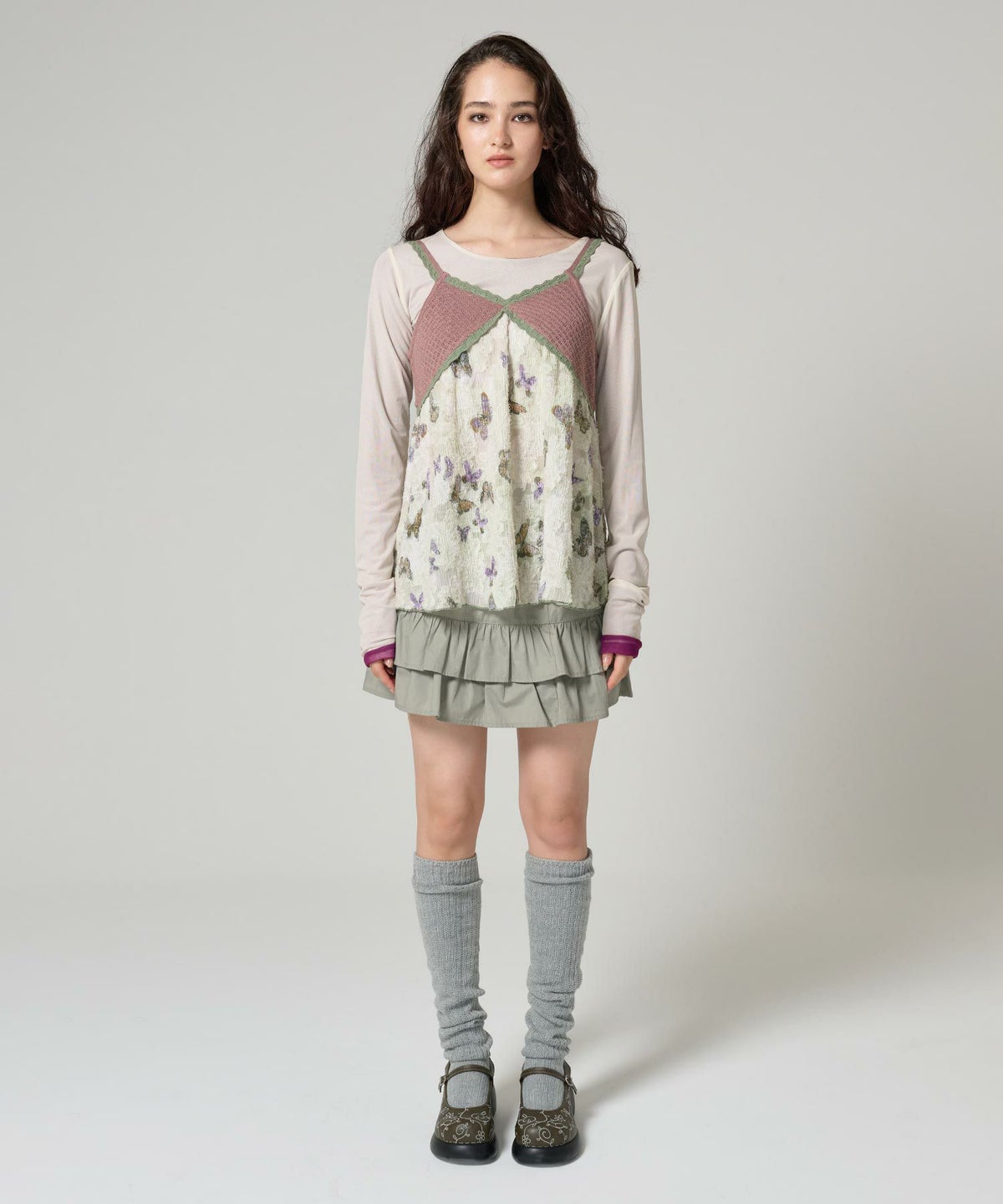 ニット/チュニック/トップス/バタフライ