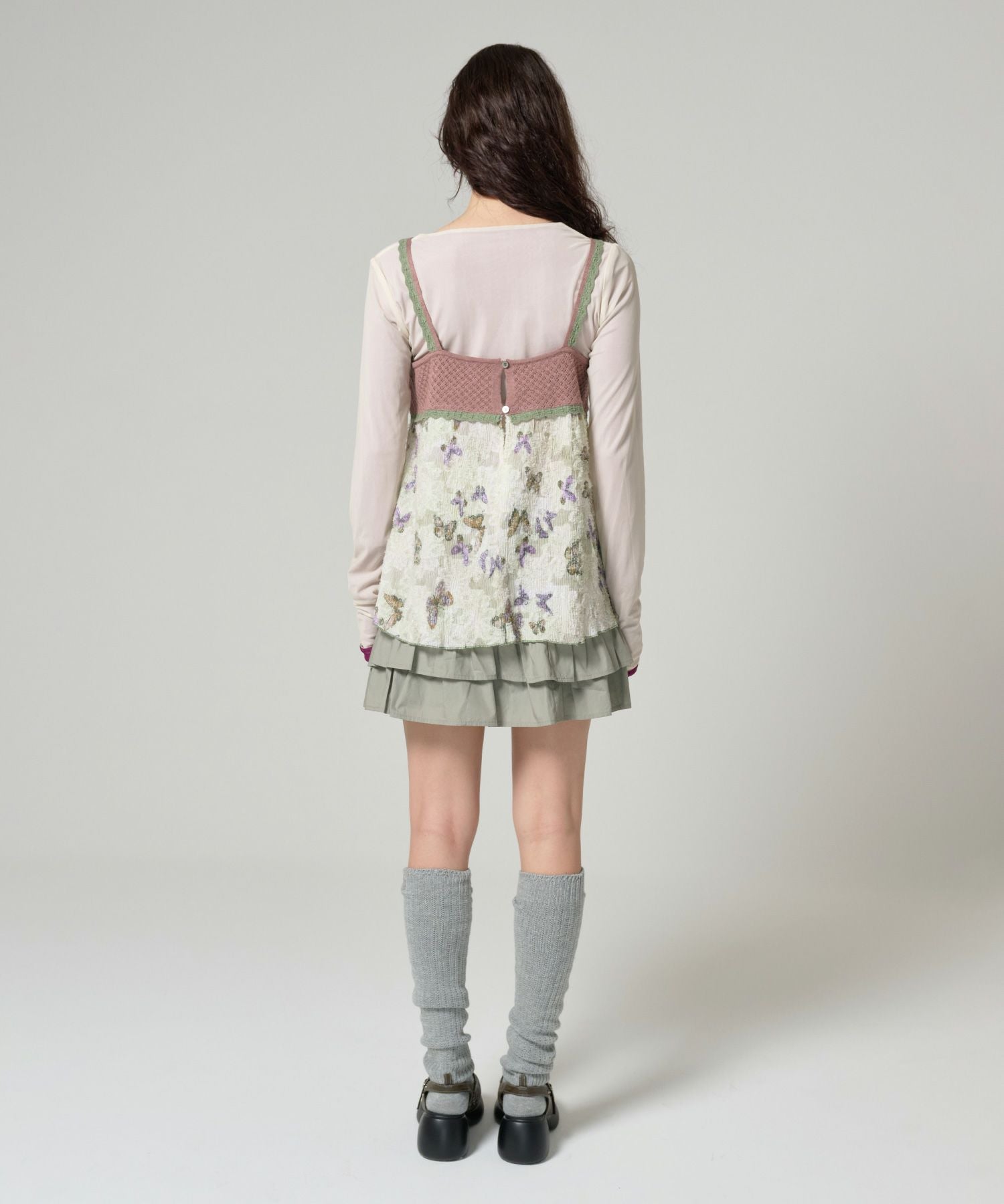 ヴィンテージライク ニットチュニック TINA：JOJUN 全2色｜tnj431-0888