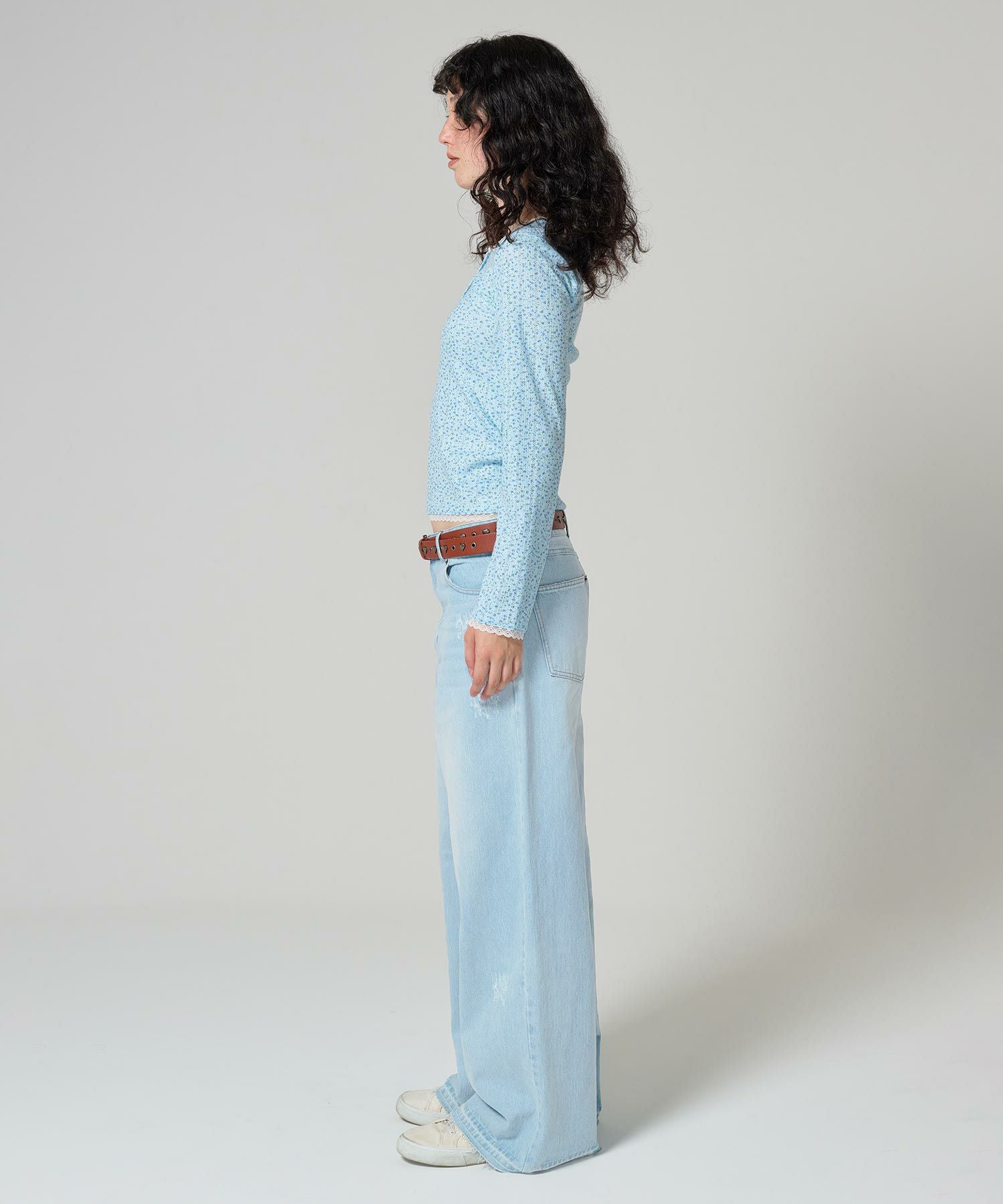 限定Price！SALE ダメージ ルーズデニムパンツ TINA：JOJUN 全1色
