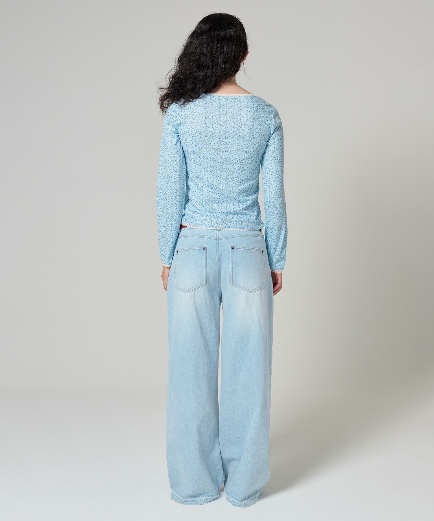 限定Price！SALE ダメージ ルーズデニムパンツ TINA：JOJUN 全1色