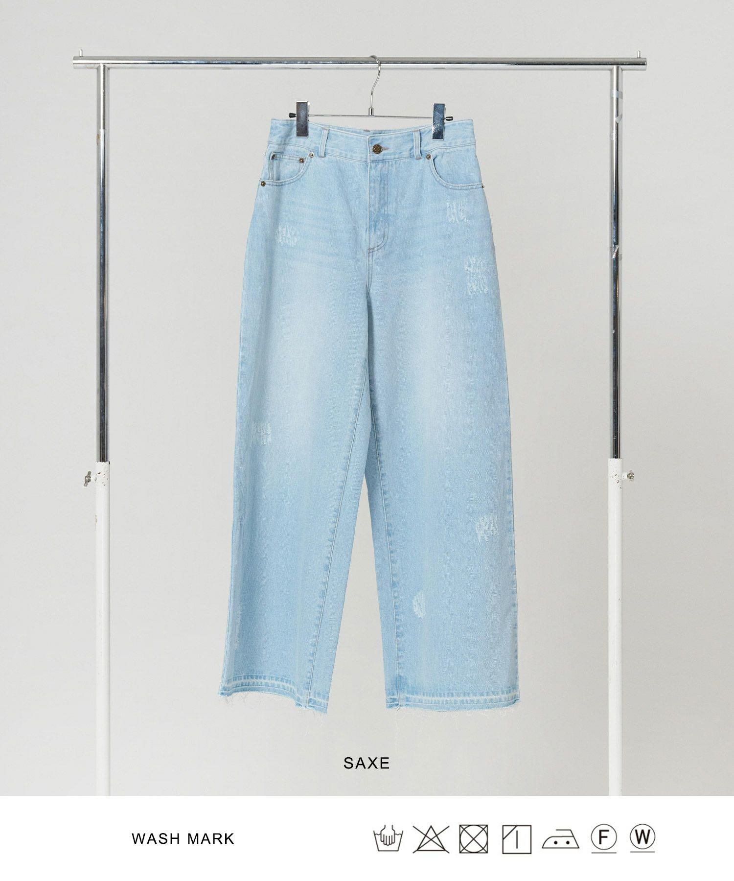 限定Price！SALE ダメージ ルーズデニムパンツ TINA：JOJUN 全1色