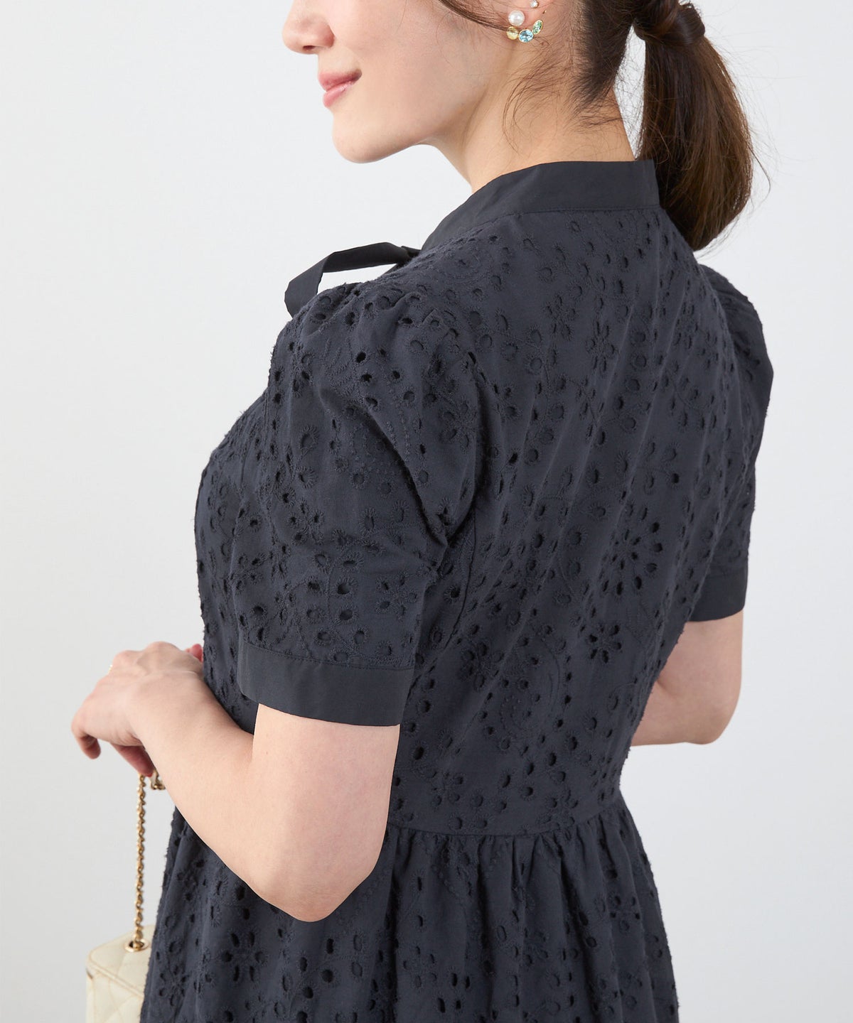 新色追加 手洗い可 上品 きれいめ 白黒 レディース 洗える 春夏 秋 かわいい 大人 ロング ジョイントスペース