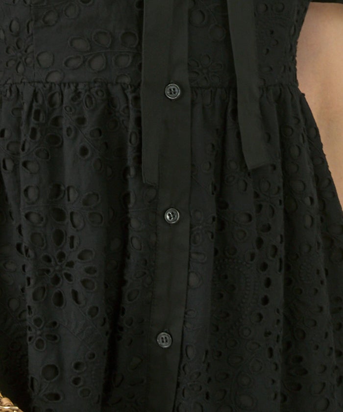 手洗い可レースワンピース半袖白黒レディース白い洗える春夏秋かわいい大人ロングジョイントスペース