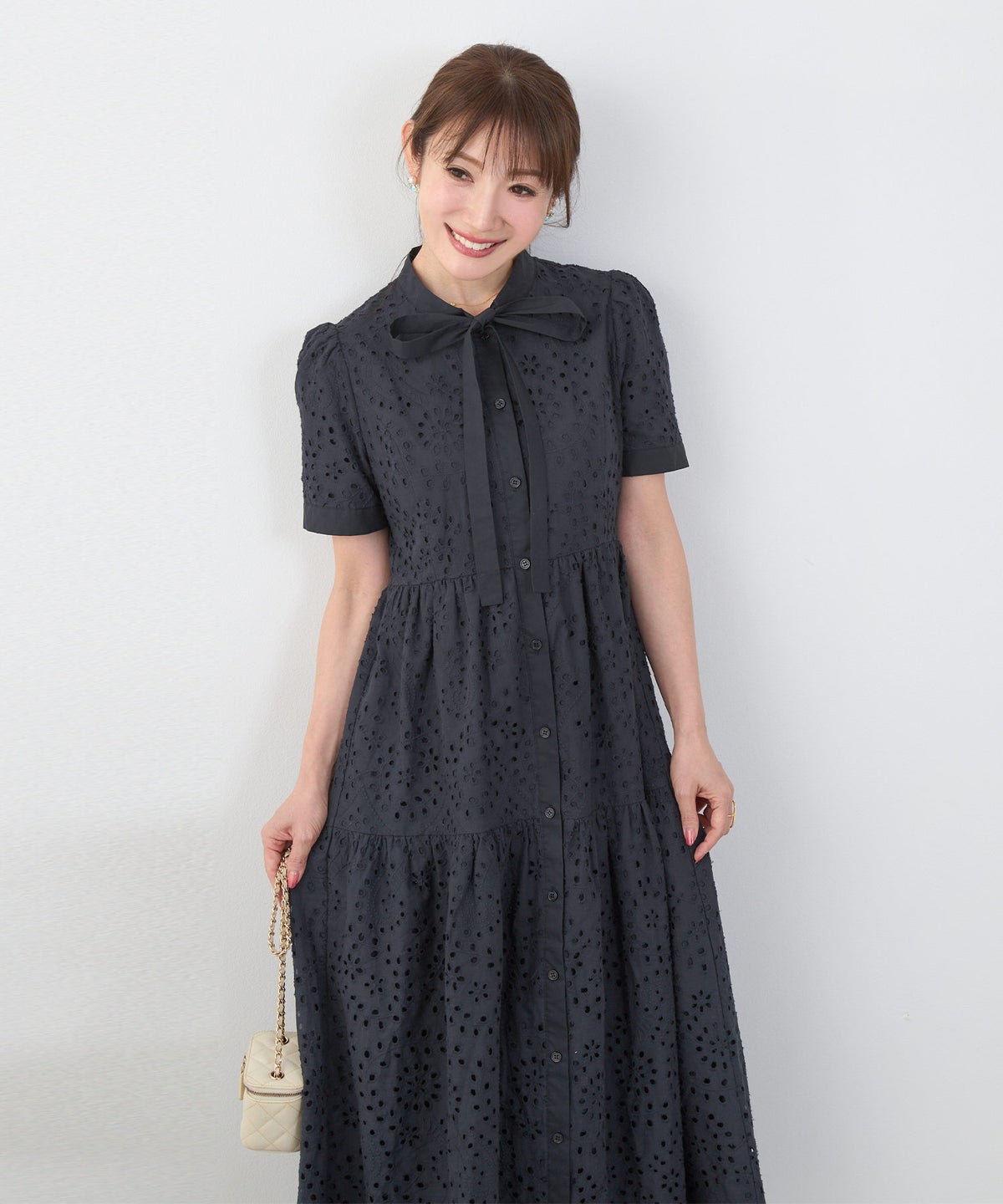 新色追加 手洗い可 上品 きれいめ 白黒 レディース 洗える 春夏 秋 かわいい 大人 ロング ジョイントスペース