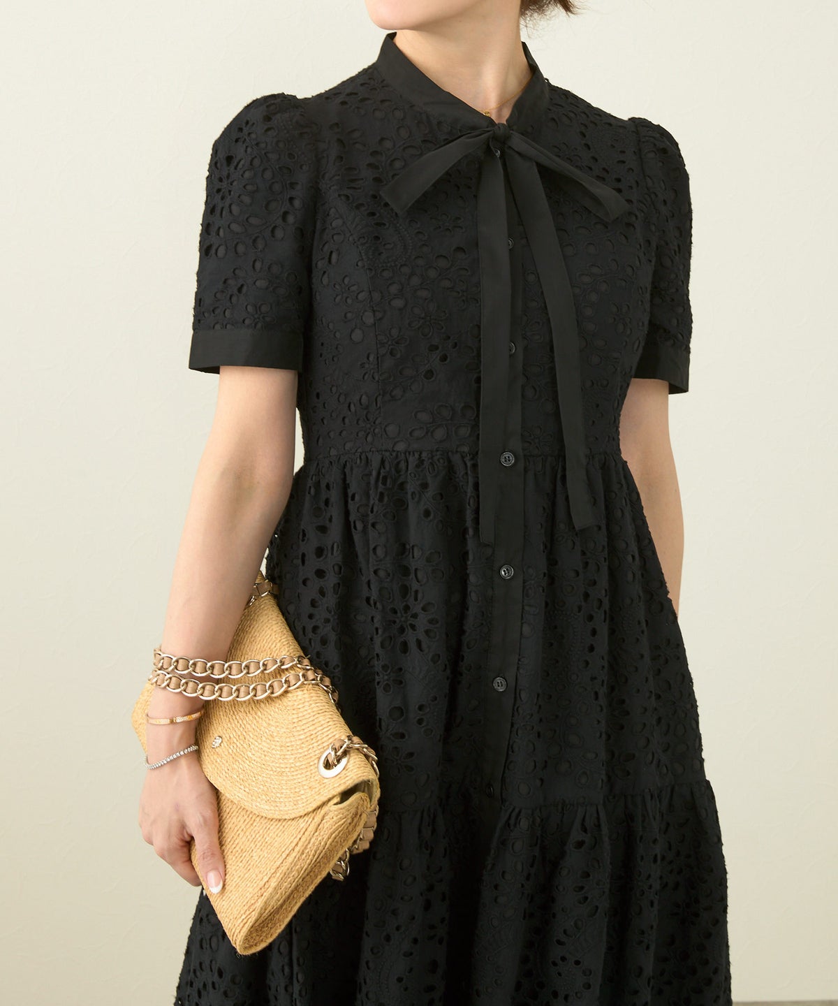 新色追加 手洗い可 上品 きれいめ 白黒 レディース 洗える 春夏 秋 かわいい 大人 ロング ジョイントスペース