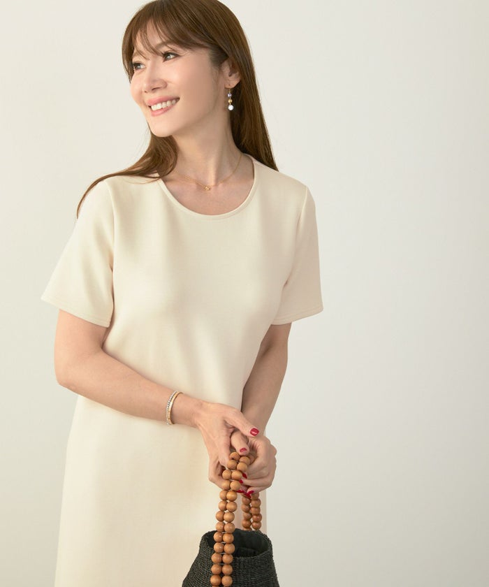 新色追加手洗い可日本製ワンピーススカラップロングレディースかわいい大人半袖無地春夏秋動きやすいジョイントスペース