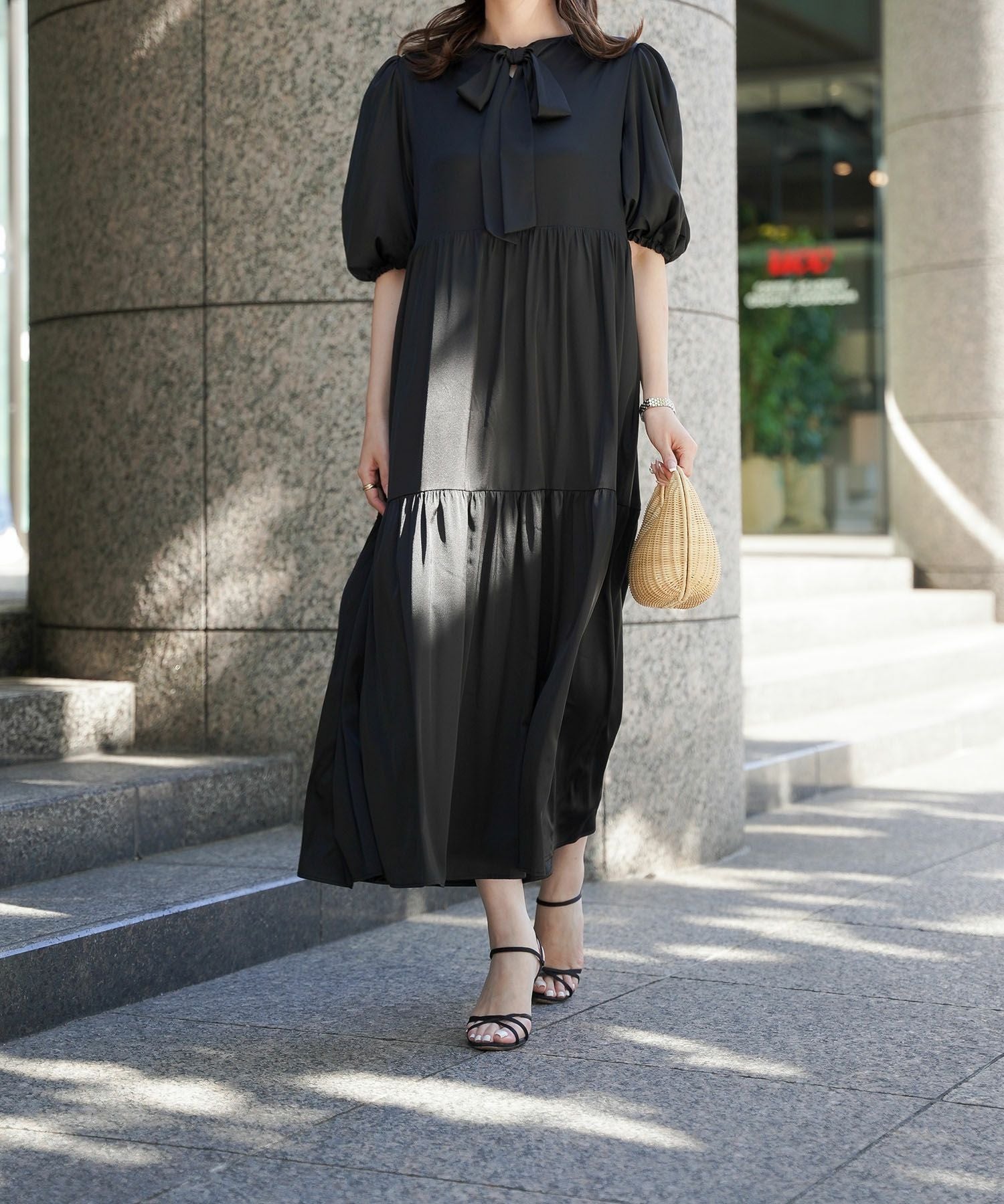 TIME-SALE 2way ティアード ワンピース HUIT 全3色｜hit321-0123【1