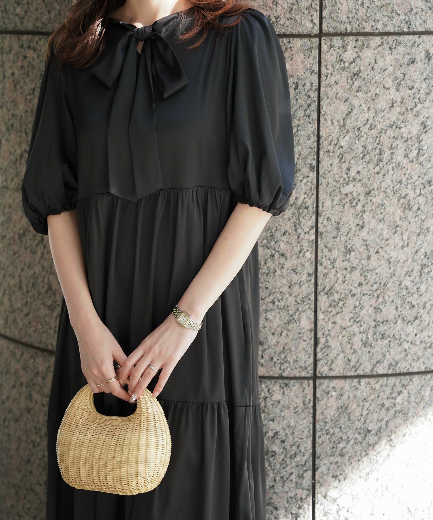 TIME-SALE 2way ティアード ワンピース HUIT 全3色｜hit321-0123【1
