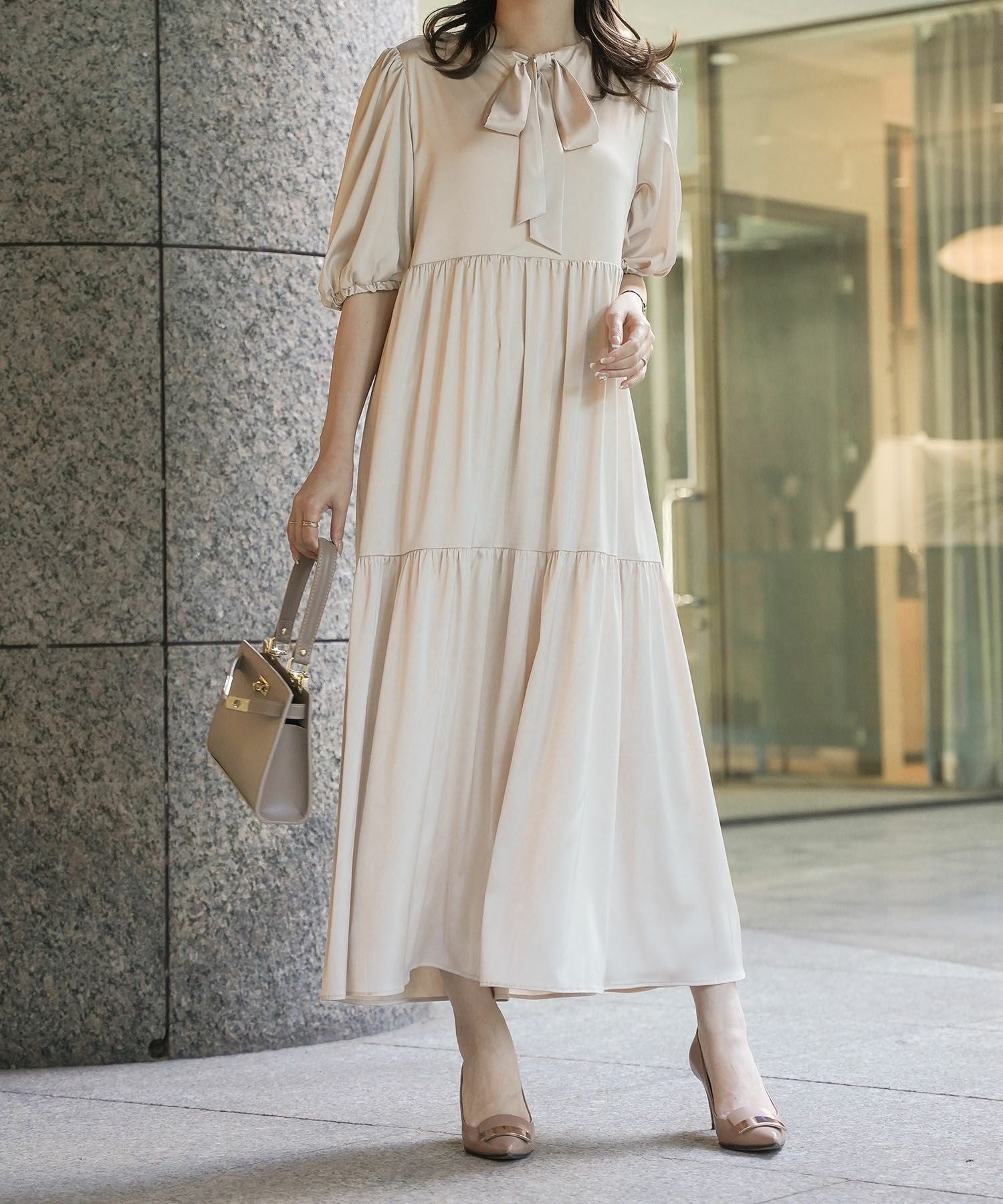 TIME-SALE 2way ティアード ワンピース HUIT 全3色｜hit321-0123【1