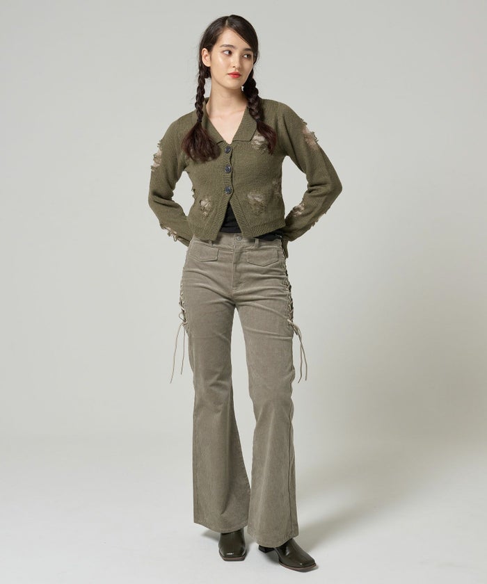 カーディガン/ニット/トップス/ダメージ風