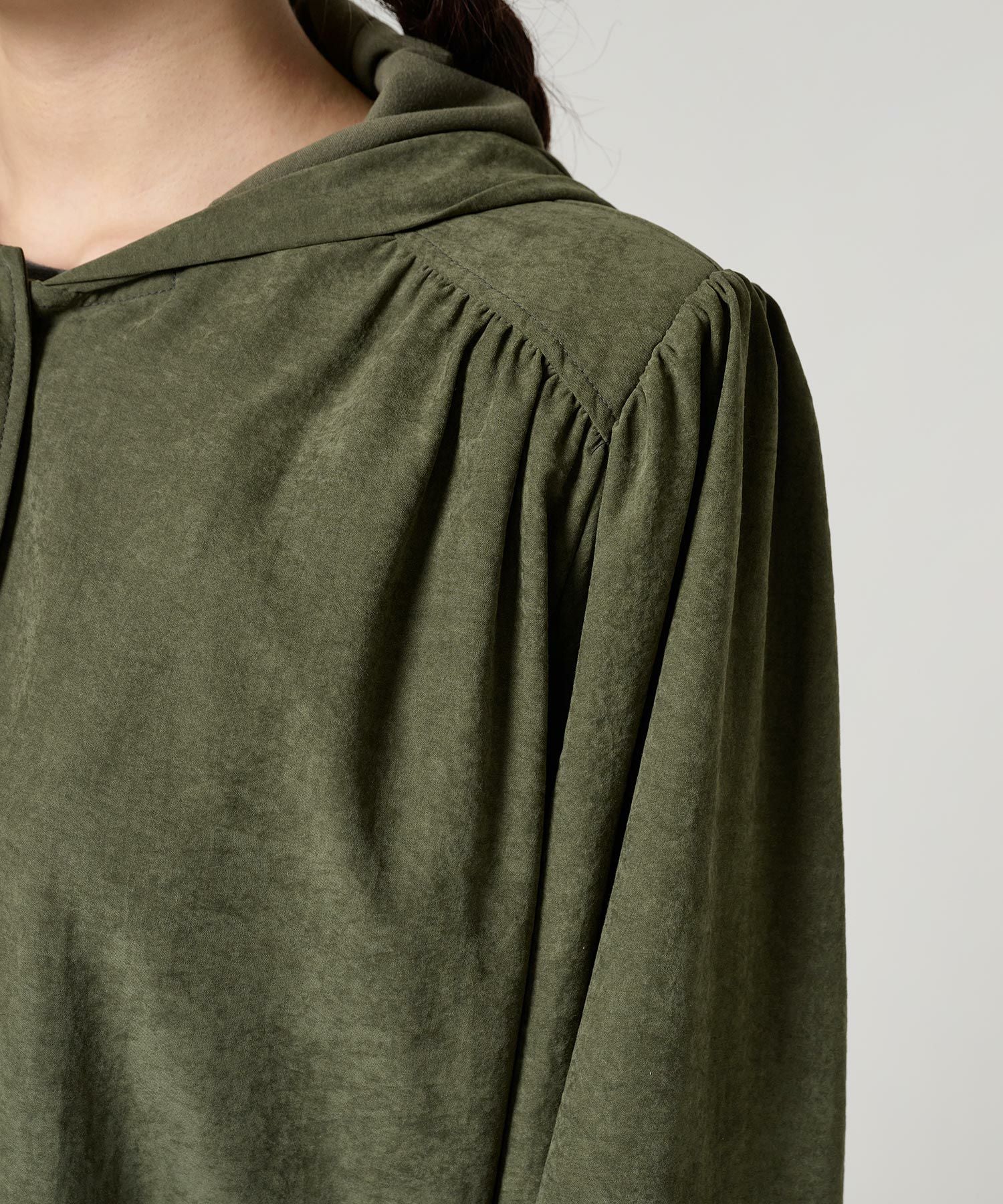 ストール付き フーディーコート TINA：JOJUN 全2色｜tnj131-0892【3